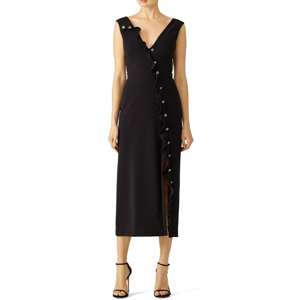 Saloni Marley cocktail dress- black, size 2